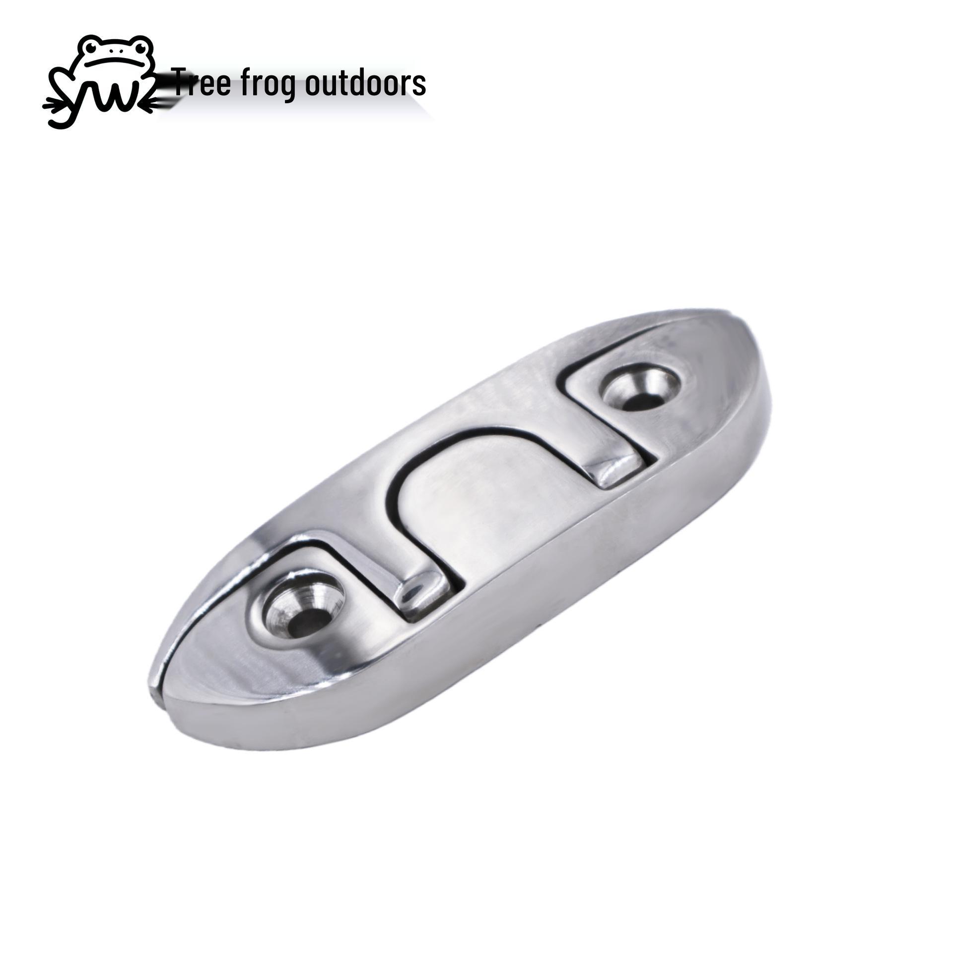 316 Stainless Steel Sheep Horn Folding Cleat Marine Deck Bollard Yacht Mooring Hardware 5 inch