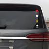 Car Stickers Personalized Waterproof Rear Window Decals Creative Social Media Design Easy to Apply And Remove No Residue Funny Traffic Meme Decor
