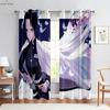 Japanese Anime Print Curtains Dormitory Bedroom Restaurant Study Window Decoration Curtains Children Gift Home Decoration 2 PCS