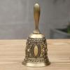 Bronze Retro Hand Crank Bell - Vintage Decorative Serving Bell for Home, Bar, or Restaurant.