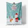 TU Christmas Throw Blanket Cozy Reindeer Santa Claus Festive Holiday Bedspread Gift Decor Home Couch Cover Warm Soft Plush