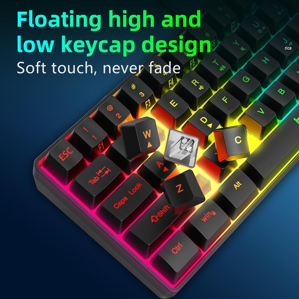 Mekanik Hissiyatlı 61 Tuşlu RGB Kablolu Oyuncu Klavyesi