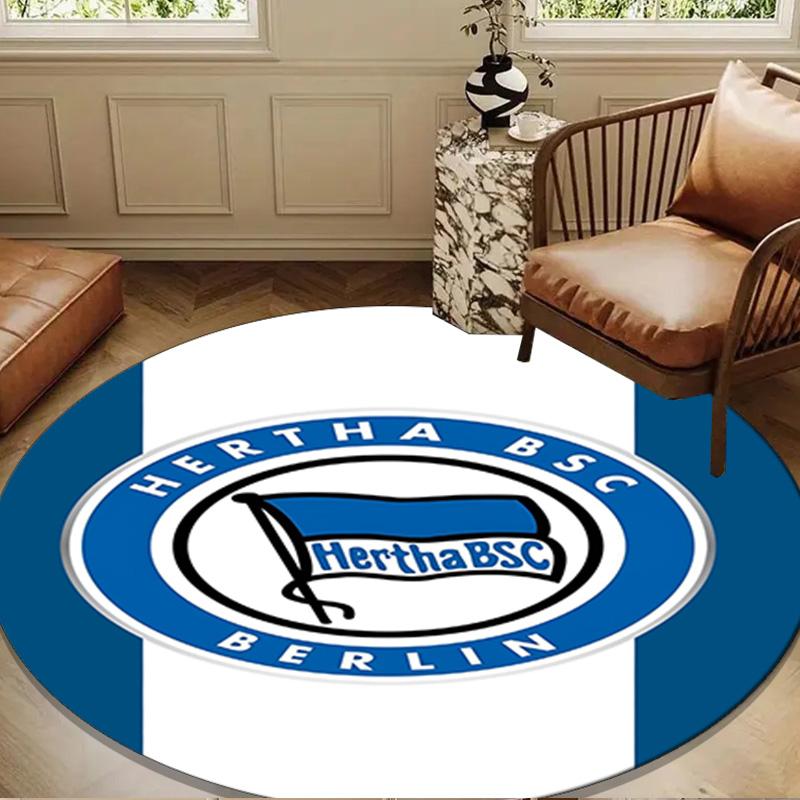 Hertha Bsc Berlin Crest Round mat Home Decor, Chair rug For livingroom,Bedroom, doormat home decor Birthday Gift Christmas Gifts