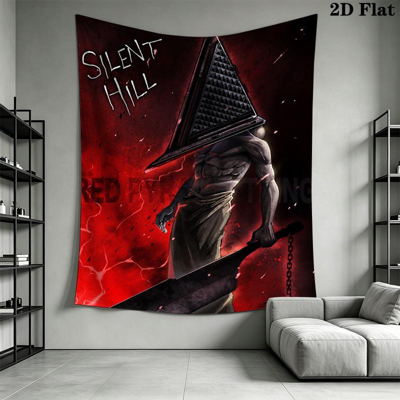 Silent Hill Pyramid Head Pattern Home Decor Tapestry, Wall Hanging, Decorative RV Wall Cloth.SGT0917335