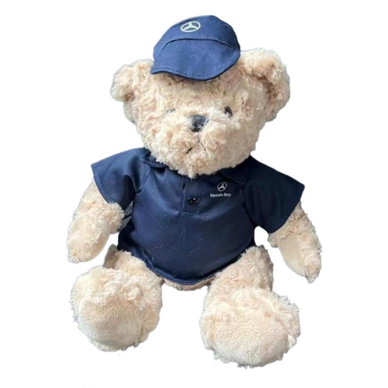 

Мягкая плюшевая игрушка мишка Тедди с логотипом Mercedes-Benz, кукла, сувениры для автолюбителей синий