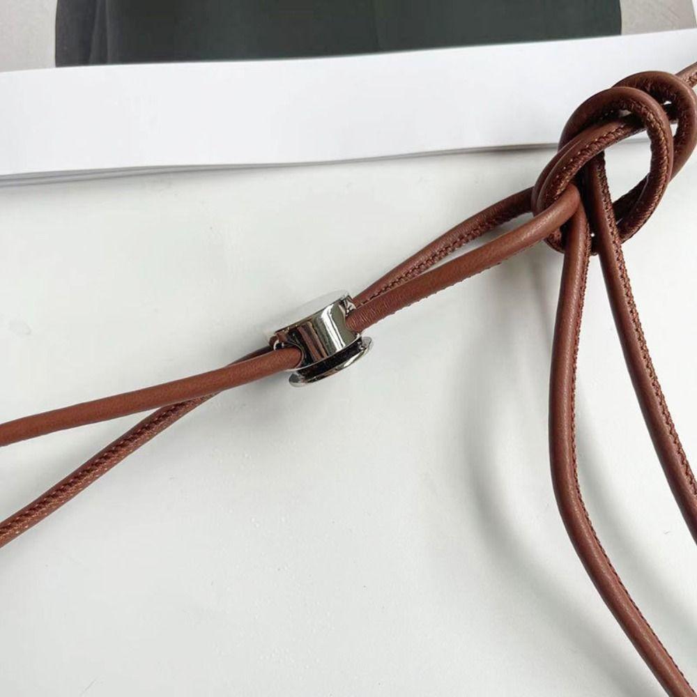 Luxury Trendy Design Waist Tie Rope Vintage Punk Waistband Women's Fashion Knotted Belt