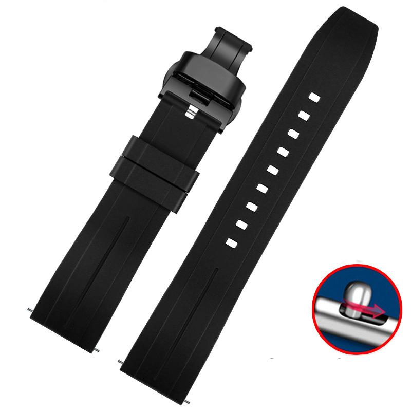 Wasserdichtes Silikon-Uhrenarmband passend für Mido Tissot Citizen Seiko Verlängertes Gummiarmband Herren Damen 20 22mm Schnellverschlussband