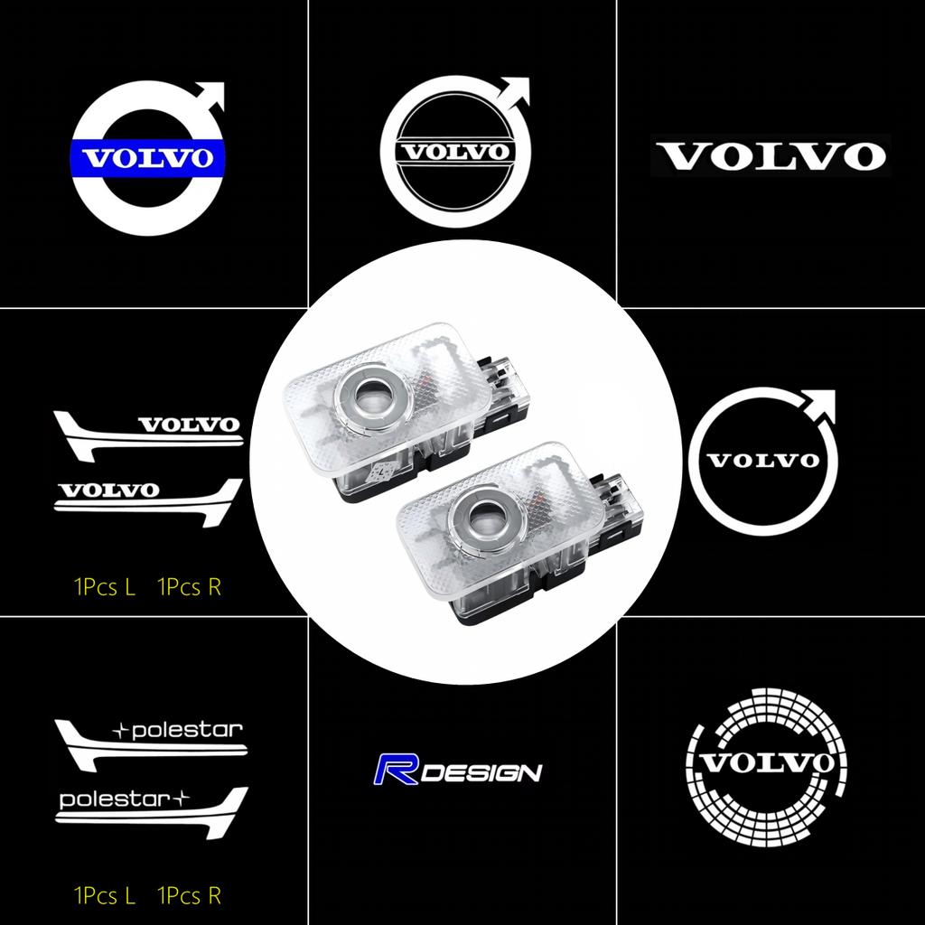 2pcs Car LED Door Welcome Light For Volvo V40 V60 V90 XC40 XC60 XC90 S60 S90 Projector Logo Ghost Shadow Light Auto Accessories