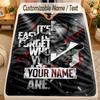 Flannel BlanketKendrick Lamar Custom Name Text Personalized Soft Warm Throw Blanket Home Decor Gift