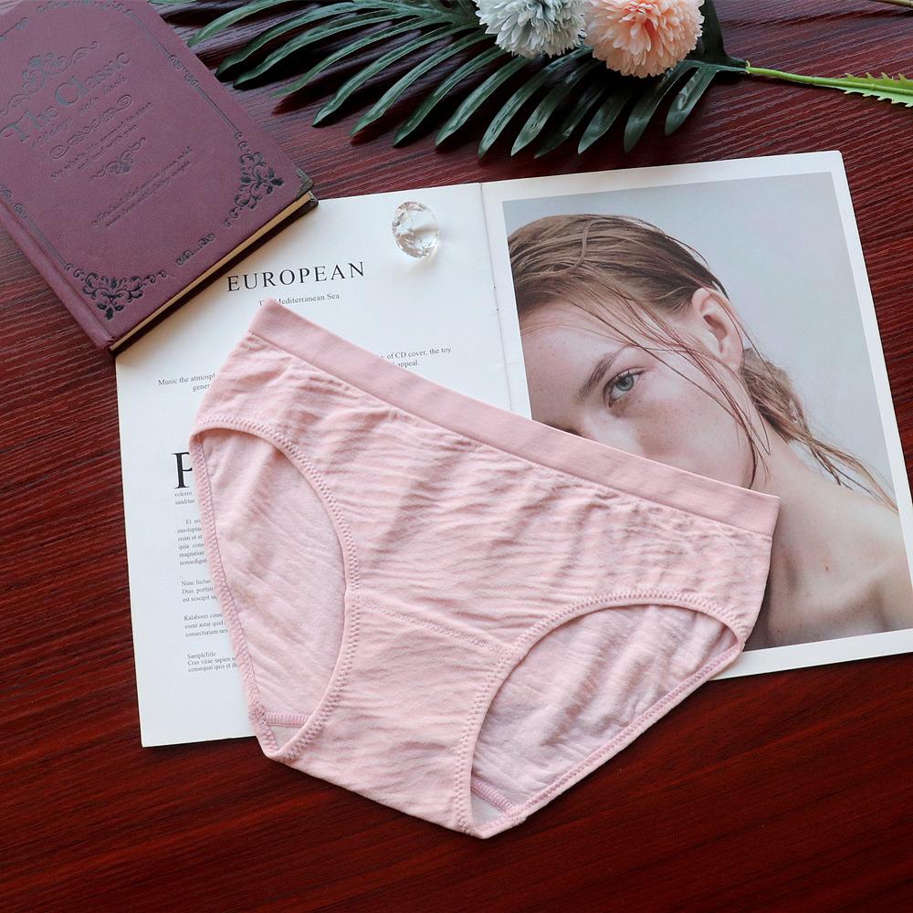 Intimo da donna Nudo Ammoniaca Traspirante Stampa zebrata Mutandine a vita bassa Mutandine da donna comode solleva fianchi