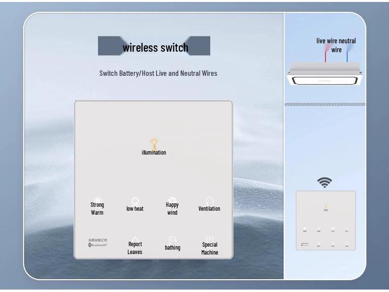 Recessed Bathroom Heater & Ventilation All-in-One: Warm Air, Hair Dryer, Lighting