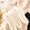 Women's Mink Velvet Socks Mid-tube Autumn and Winter Plush Thickened Socks Furry Love Black and White Sleep Plush Socks
