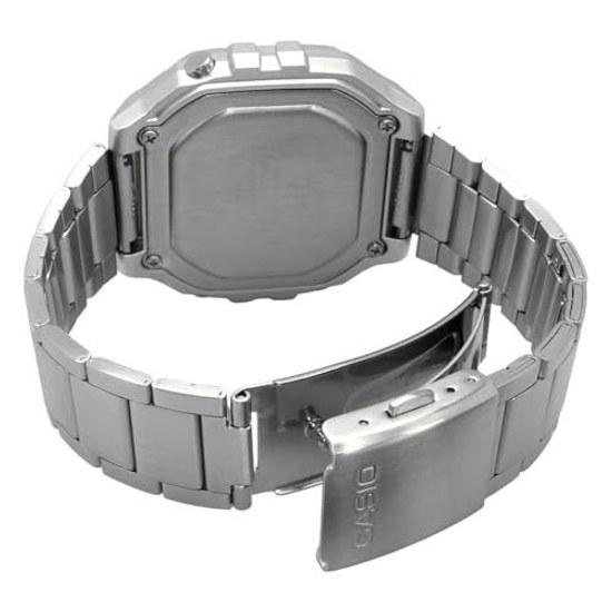 CASIO Standard Digital Wristwatch W-218HD-1AV Mens Cheap Chipukashi Metal Band Silver Overseas Model