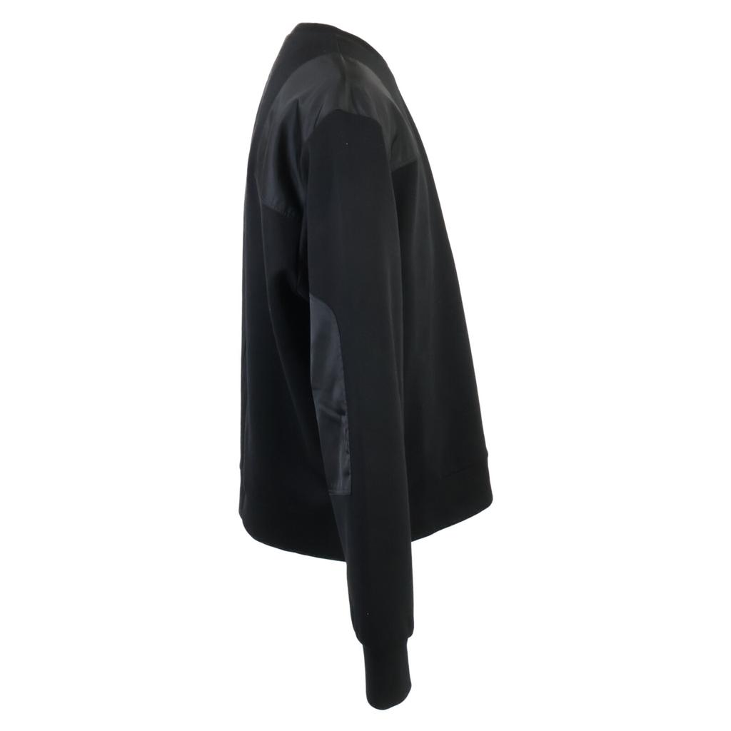 PRADA [Excellent Condition/Domestically Manufactured/Made in 2011] UJL35B Re-Nylon Triangle Logo Plate Panel Sweatshirt tops S blackUsed