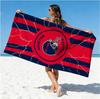 Miami Football Fan Beach Towel, Aqua and Orange Team Color Design Quick-Dry Sand-Free Bath Towel, Unique Gift for Men