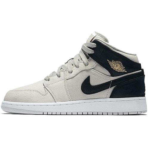 Jordan 1 Retro Mid GS Light Bone 554725-023 38.5