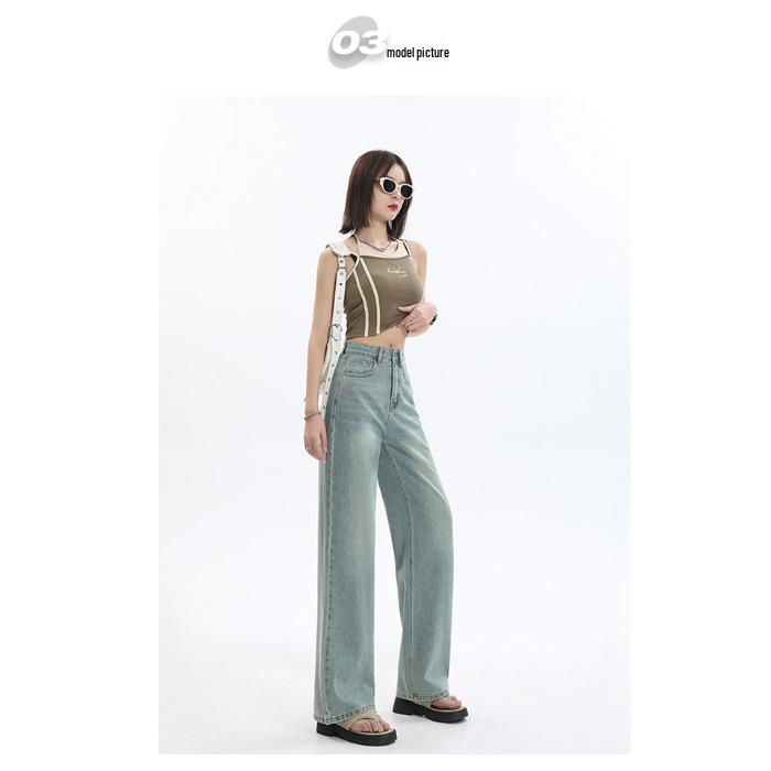 Autumn/Winter 2025 Women’s Fleece Jeans: Loose, High-Waisted, Wide-Leg, Floor-Length, Retro Slimming Pants
