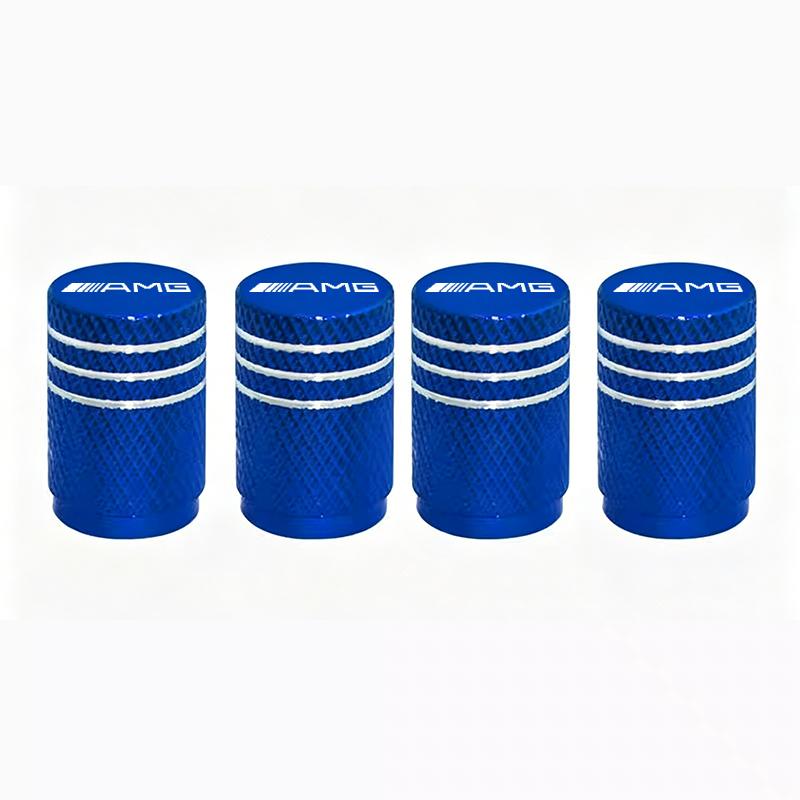 CRU1 4pcs Car Wheel Tire Valve Caps Covers Laser Wheel Tire Stem Valve Caps for Mercedes benz W203 W204 AMG CLA Interior Mouldings