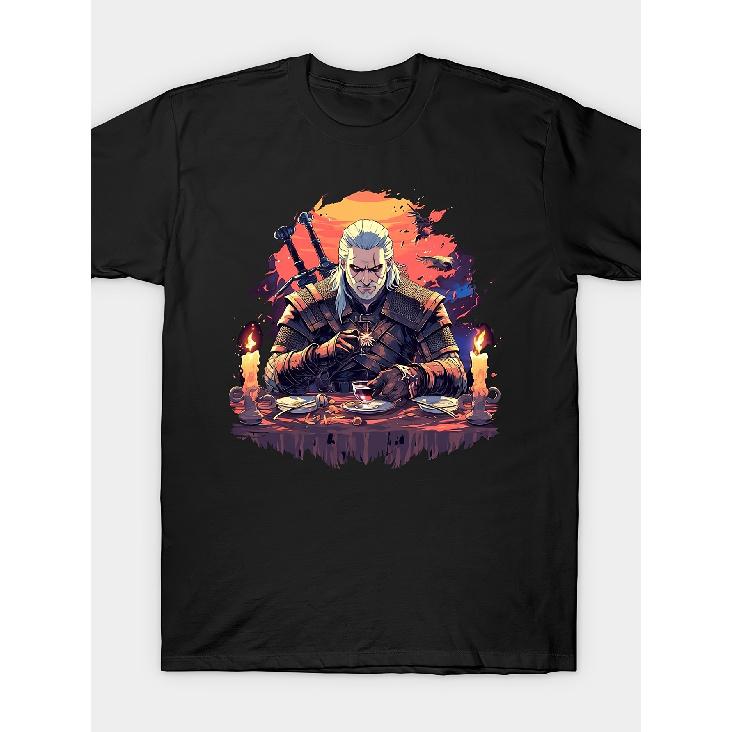 Witcher T-shirt Men s Black Regular Crewneck Tee S-3XL S чёрный