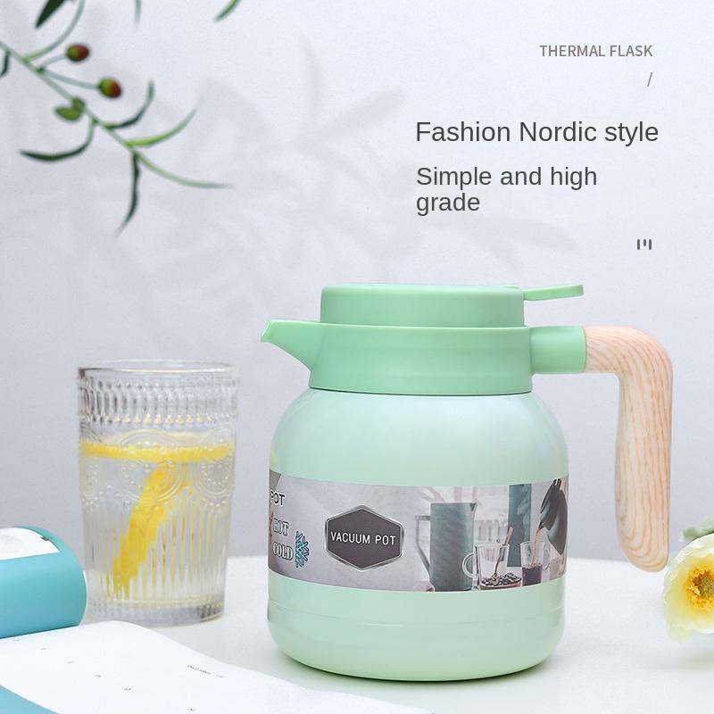 Isolasjonskanne Braisert tekanne Stor kapasitet Kaffekanne Kontor Husholdning 304 Rustfritt stål Vakuum Braisert Hvit tekjele