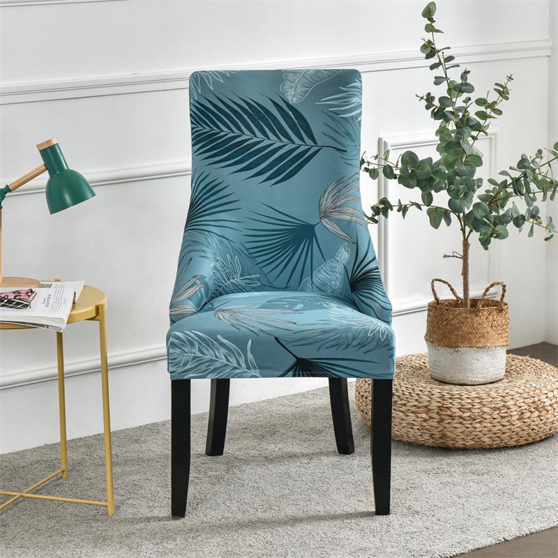 1/2/4/6pcs Flowers Printed Chair Cover Sloping Back Armchair Covers All Inclusive Accent Dining Chair Slipcover for Home Banquet