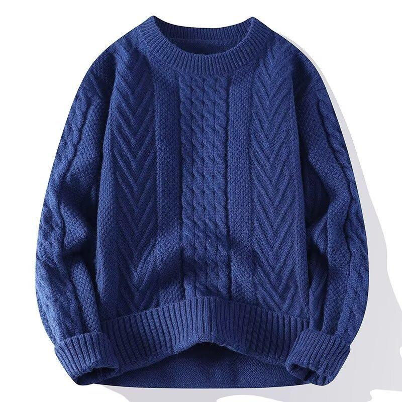 Sweter z dzianiny skręcanej dla par Luźny Vintage Lenistwo Wielokolorowy