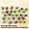100pcs Flower Model Tree Railway Model Architectural Model Train Model Landscape Scenery Collection City Model Decoration Plastic Yellow White Green