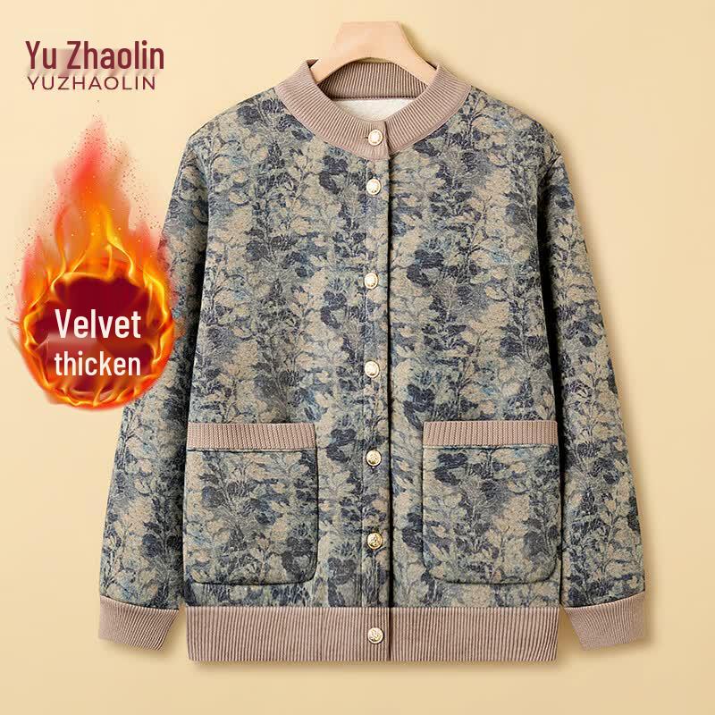 YUZHAOLIN Women's Fleece-Lined Knitted Cardigan