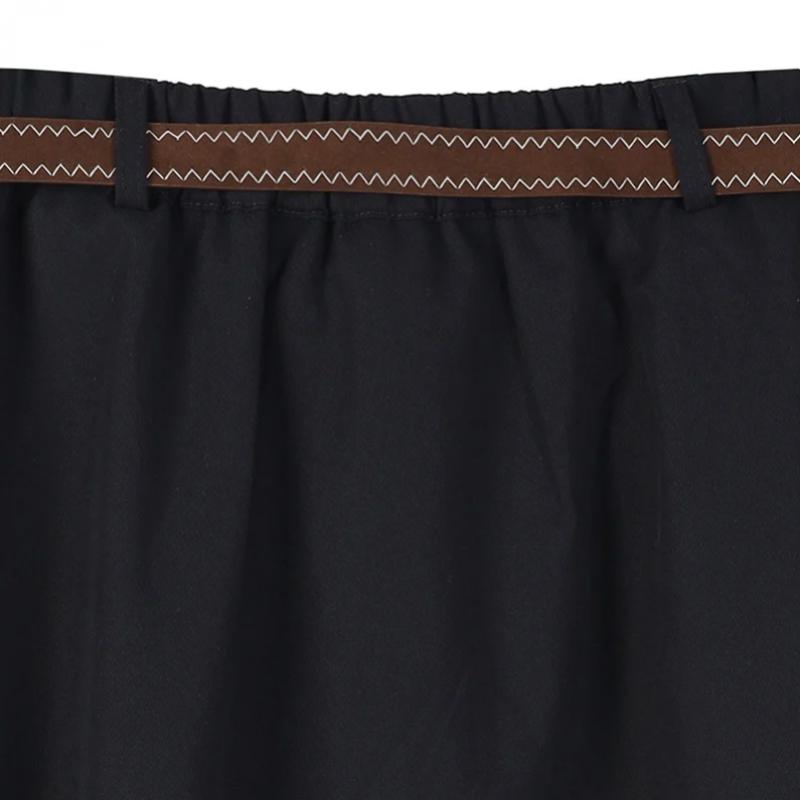 Brown Belt Back Banded Long Skirt As1ws220