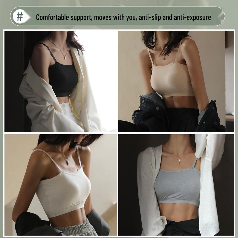 Q Douyin Trendy Modal Camisole with Chest Pad, Women's Summer Inner and Outer Wear, Stylish Back Design
