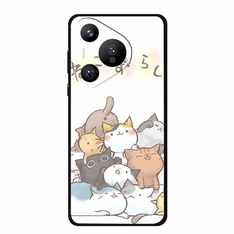 Huawei Pura 70 Pro Embossed Color Painting Phone Case with High-Grade Texture - 1 Piece.