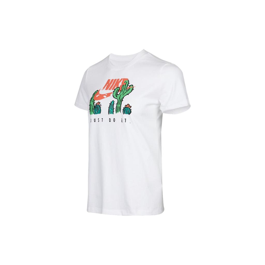 Nike Cactus Print Sports Casual Short Sleeve T-Shirt Women Tops White DJ1914-100