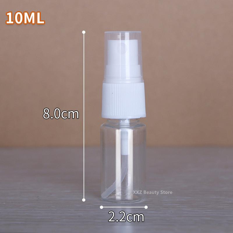

50PCS 10ml 30ml 50ml 100ml Clear Empty Spray Bottles Refillable Container Empty Cosmetic Containers Refillable Bottles Wholesale