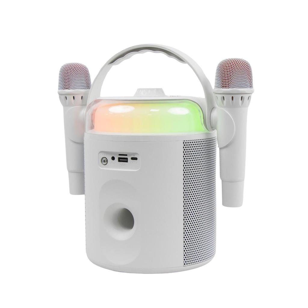 Portable All-in-One RGB Night Light Bluetooth Speaker with Microphone for Family KTV