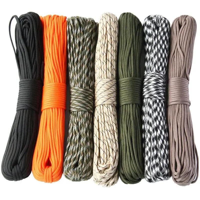 4mm Nylon Fallschirmschnur, Hochspannungs-Sicherungsleine, Strapazierfähiges Notseil für Outdoor-Camping und Wandern, Zeltzubehör