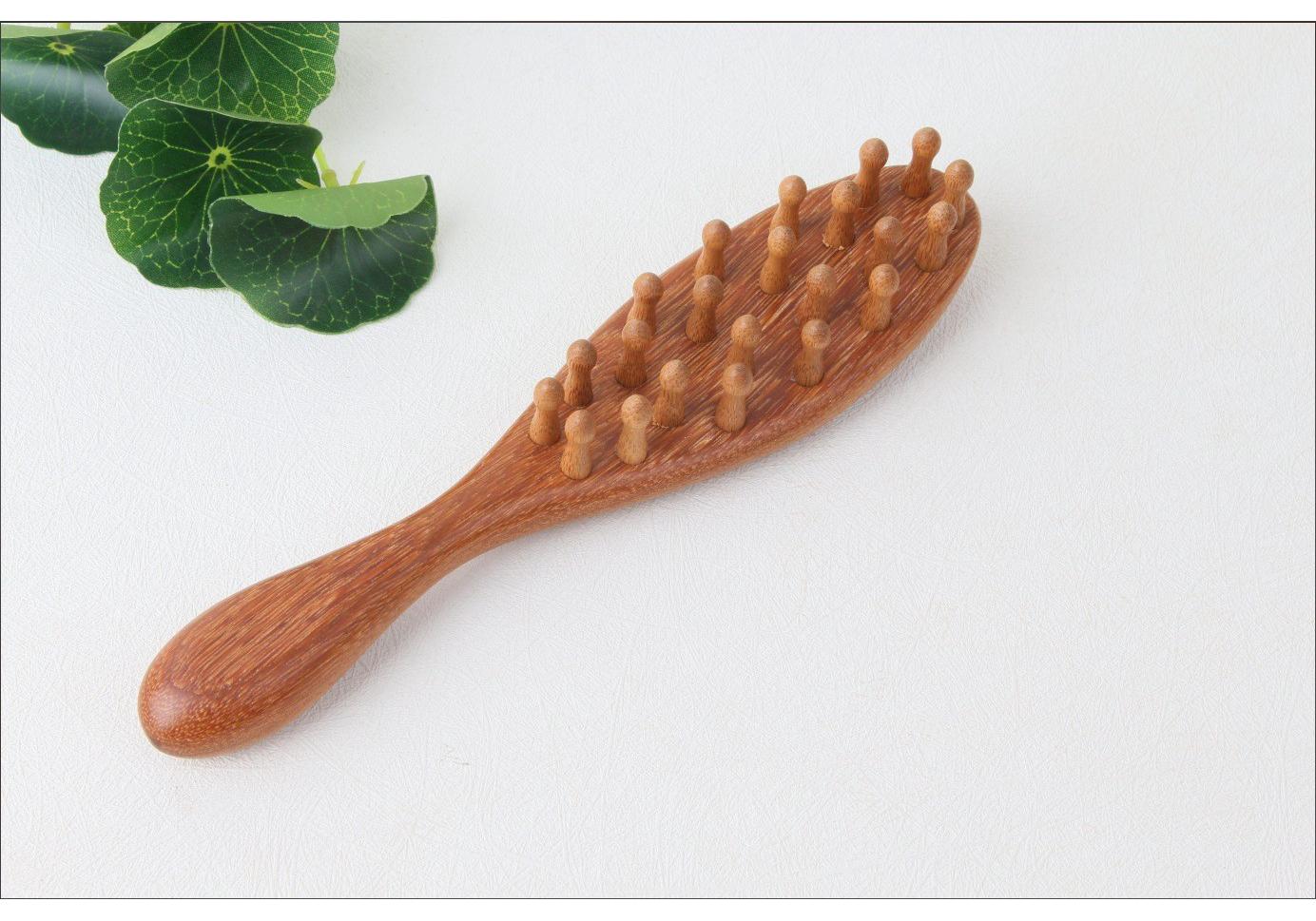 Sandalwood Wooden Teeth Hair Straightening and Scalp Massage Comb for Women