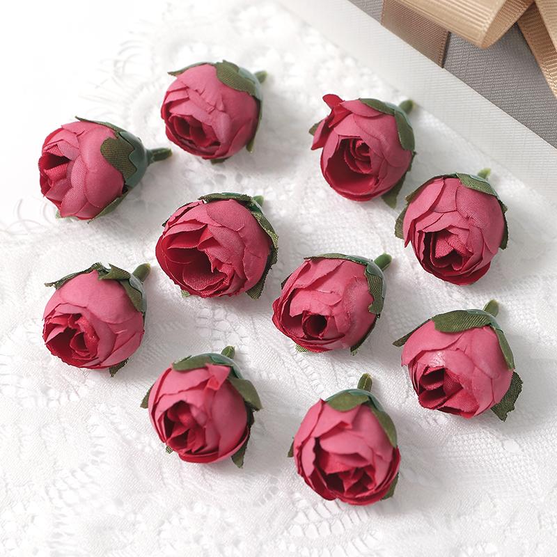 10/20Pcs Rose Artificial Flowers 3CM Silk Fake Flowers for Home Decor Wedding Decoration Garden Outdoor Craft Wreath Accessories