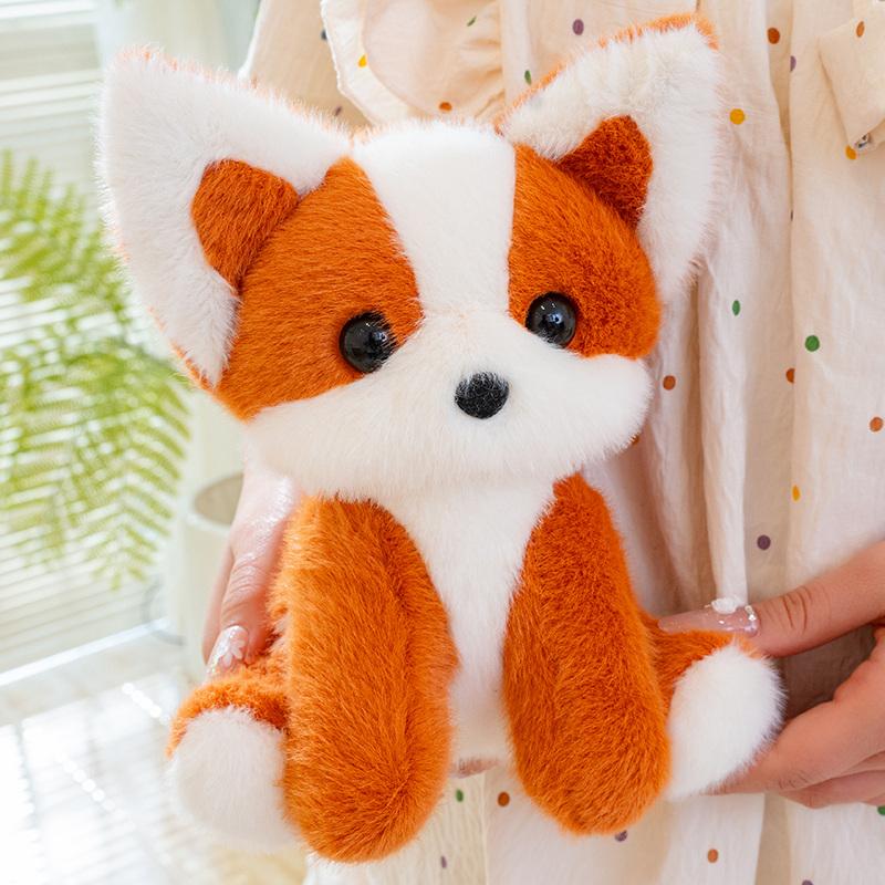 Cute Cat / Fox Plush Toys Squirrel Cartoon Animal Baby Accompany Doll Desk Ornaments Series Sweet Birthday Gift For Kids Friends