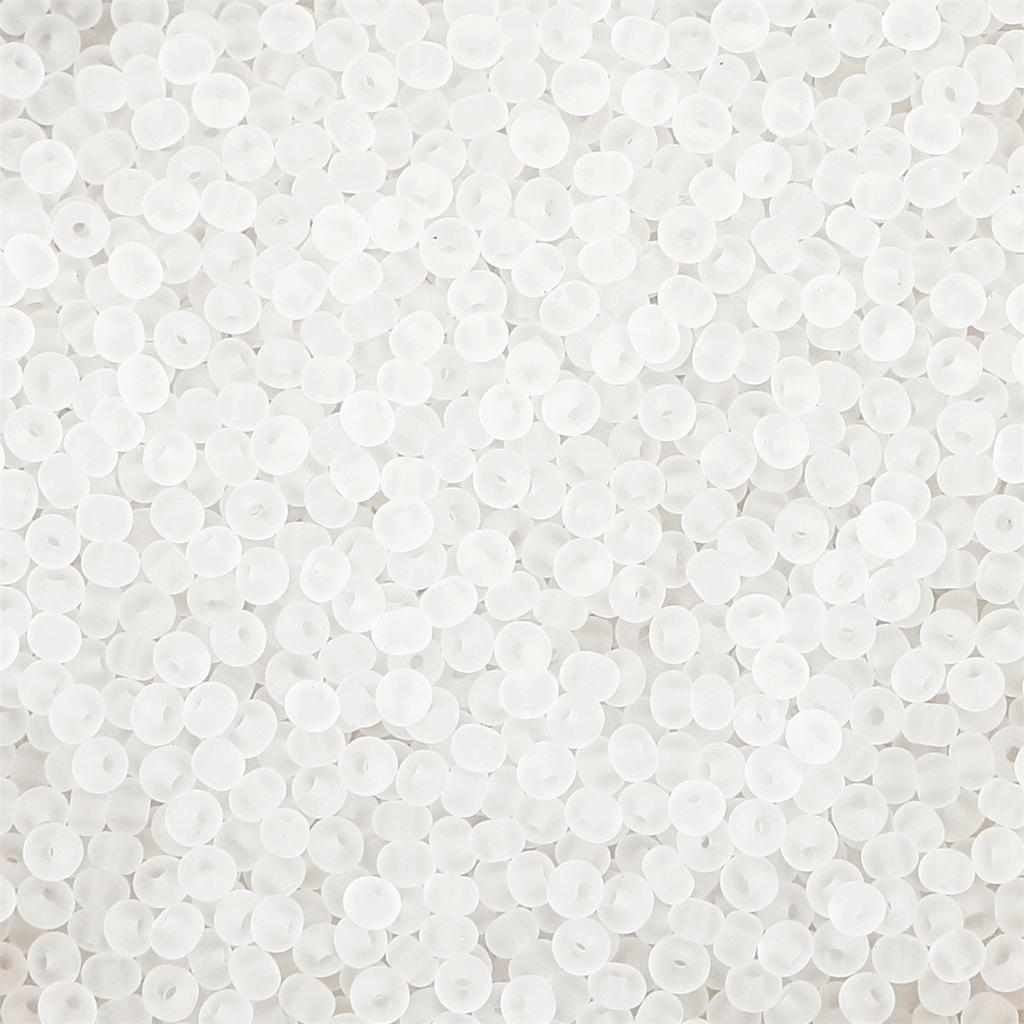 Frosted Clear Glass Seed Beads, DIY Jewelry Making Supplies