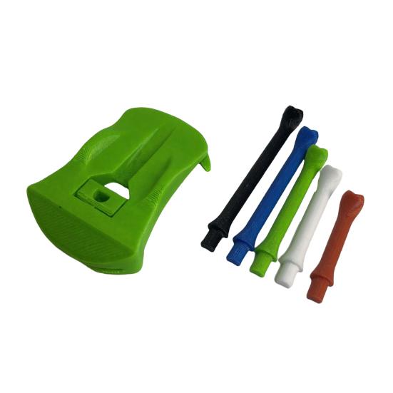 3D Printed Golf Tee Holder with 5 Tees Artificial Turf Tee Stand Outdoor Indoor Driving Range Home Training Golf Simulator Tee Hinged Turf Base