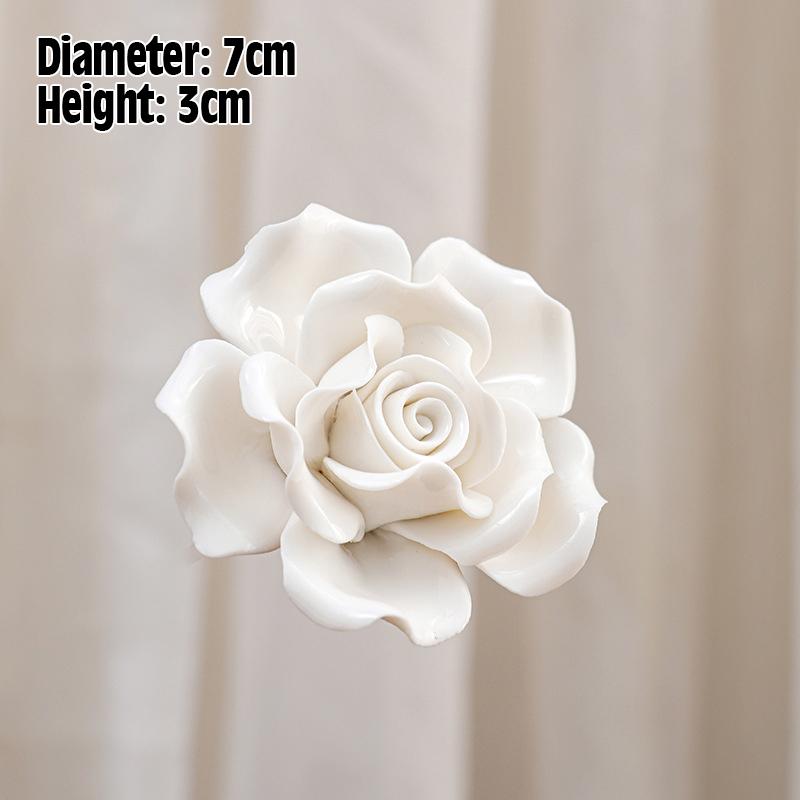 Artificial Flower Ceramic Handmade Fake Flower Art Floral Home Decor Wedding Party Prop Festivity Occasion Valentine's Day Props