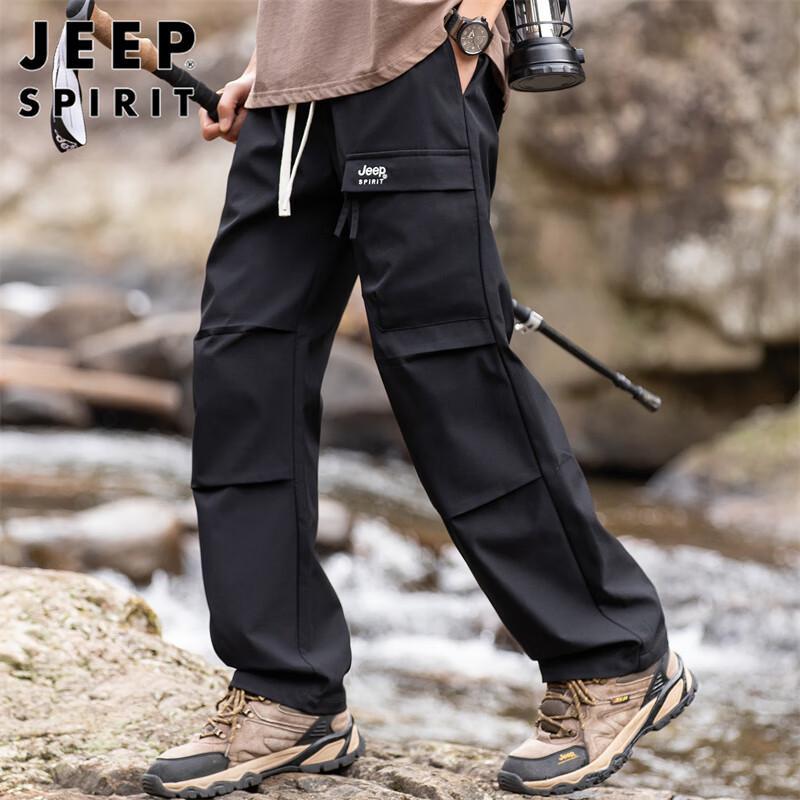JEEP SPIRIT Men's Loose Straight Cargo Pants