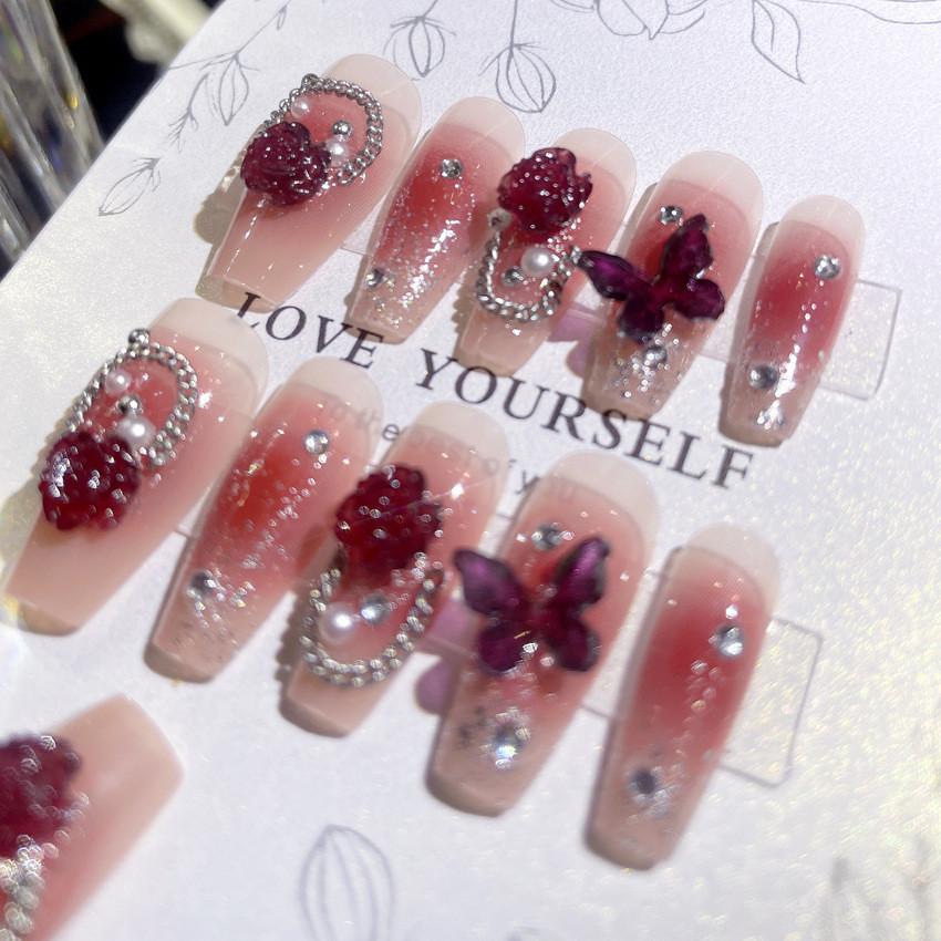 Nägel Tragemaniküre Abnehmbare Nägel Verschleißfest Bequem Leicht