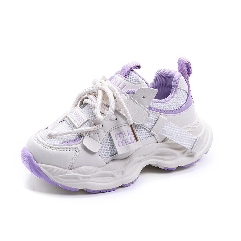 Fashion children's dad shoes in the early spring of 2025, popular baby girl soft-soled casual shoes, mesh breathable boys' single shoes