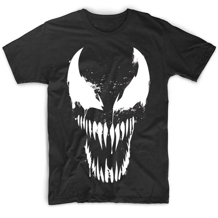 Venom Mask Face Comic Book Spider-Man V1 T shirt BLACK S