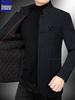 LOMON Men's Wool Jacket: Business Casual Autumn Outerwear for Middle-aged & Young, Plus Size, High-end Dad's Style.