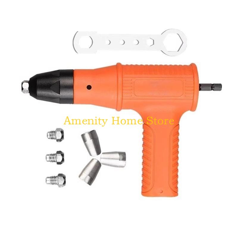 F26C Electric Rivet Guns Head Professional Riveter Nut Guns for Cordless Electric Drill Riveting Adapter Rivet Guns Nut