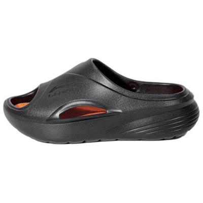 Sandales Sliders Confortables Tendance Antidérapantes Résistantes à l'Usure Chaussures Homme Noir Orange LNXV950-1