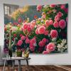 Beautiful Rose Flower Background Wall Fabric for Bedroom Bedside and Room Decoration