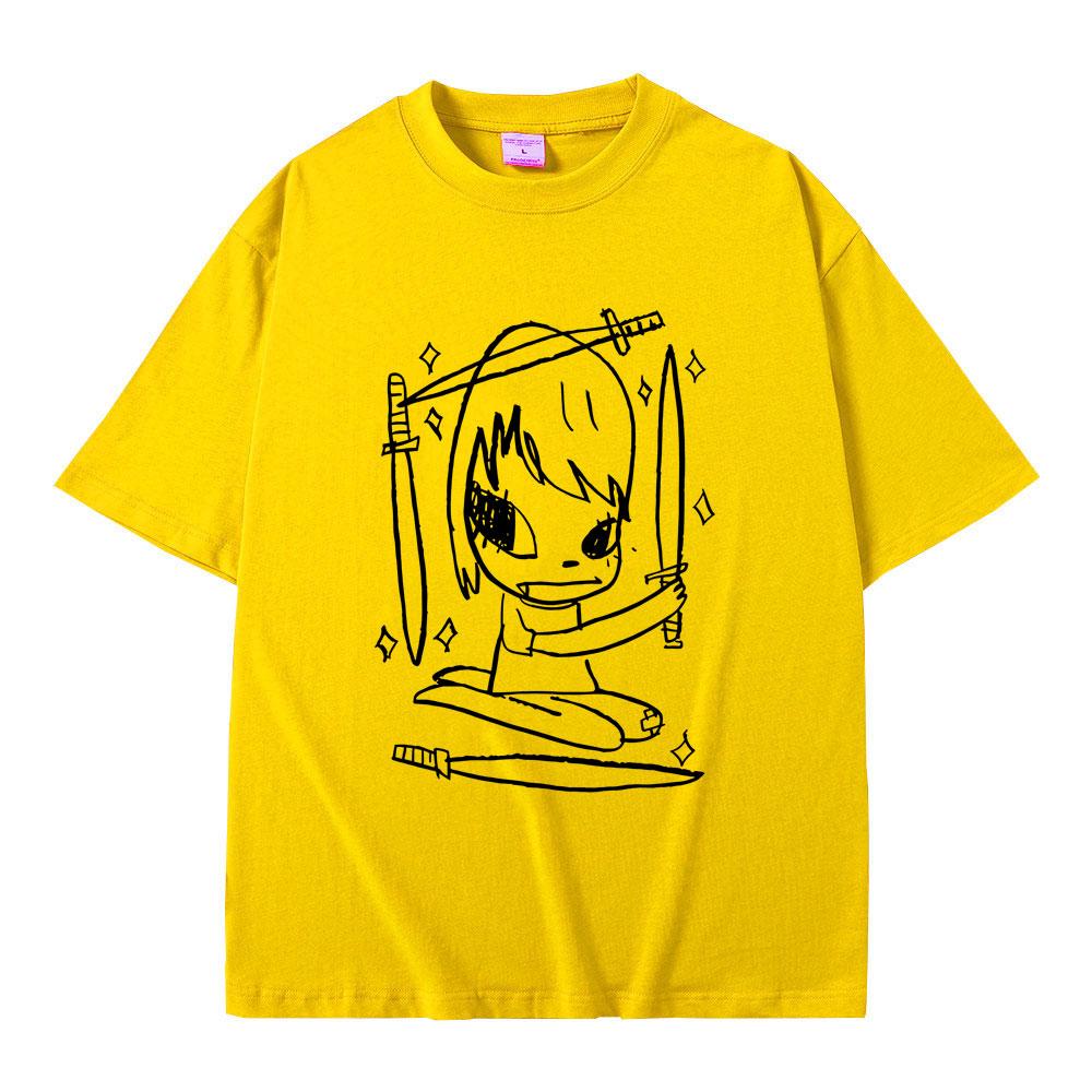 Yoshitomo Nara Graphic Tshirt Summer Unisex Women Casual High Quality Soft Cotton T Shirts Male Fashion Funny Tshirt Streetwear